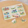 imageMelissa ampamp Doug Farm Sound Puzzle  Wooden Peg Puzzle with Sound Effects 8 pcs