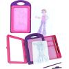 imageMelissa ampamp Doug Fashion Design Art Activity Kit  9 DoubleSided Rubbing Plates 4 Pencils Crayon  Fashion Plates Travel Toys for Kids Ages 5Fashion Design