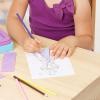 imageMelissa ampamp Doug Fashion Design Art Activity Kit  9 DoubleSided Rubbing Plates 4 Pencils Crayon  Fashion Plates Travel Toys for Kids Ages 5Princess Design