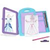 imageMelissa ampamp Doug Fashion Design Art Activity Kit  9 DoubleSided Rubbing Plates 4 Pencils Crayon  Fashion Plates Travel Toys for Kids Ages 5Princess Design