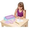 imageMelissa ampamp Doug Fashion Design Art Activity Kit  9 DoubleSided Rubbing Plates 4 Pencils Crayon  Fashion Plates Travel Toys for Kids Ages 5Princess Design