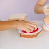 imageMelissa ampamp Doug Felt Food Sandwich Play Food Set 33 pcs Orange 1 CountFelt Play Food