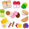 imageMelissa ampamp Doug Felt Food Sandwich Play Food Set 33 pcs Orange 1 CountFelt Play Food