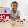 imageMelissa ampamp Doug Fold and Go Wooden Barn with 7 Animal Play Figures  Farm Animals Barn Toy Portable Toys Farm Toys for Kids and Toddlers Ages 3Set