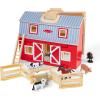 imageMelissa ampamp Doug Fold and Go Wooden Barn with 7 Animal Play Figures  Farm Animals Barn Toy Portable Toys Farm Toys for Kids and Toddlers Ages 3Set
