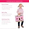 imageMelissa ampamp Doug Fold and Go Wooden Dollhouse with 2 Dolls and Wooden FurnitureMultiOne Size