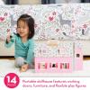 imageMelissa ampamp Doug Fold and Go Wooden Dollhouse with 2 Dolls and Wooden FurnitureMultiOne Size