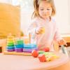 imageMelissa ampamp Doug Geometric Stacker  Wooden Educational Toy25 countpack of 1Geometric