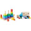 imageMelissa ampamp Doug Geometric Stacker  Wooden Educational Toy25 countpack of 1Geometric