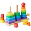 imageMelissa ampamp Doug Geometric Stacker  Wooden Educational Toy25 countpack of 1Geometric