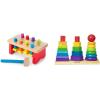 imageMelissa ampamp Doug Geometric Stacker  Wooden Educational Toy25 countpack of 1Geometric