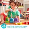 imageMelissa ampamp Doug Geometric Stacker  Wooden Educational Toy25 countpack of 1Geometric