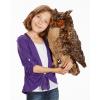 imageMelissa ampamp Doug Giant Owl  Lifelike Stuffed Animal 17 inches Tall Brown