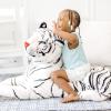 imageMelissa ampamp Doug Giant Siberian White Tiger  Lifelike Stuffed Animal Over 5 feet Long