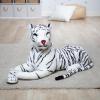 imageMelissa ampamp Doug Giant Siberian White Tiger  Lifelike Stuffed Animal Over 5 feet Long