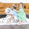 imageMelissa ampamp Doug Giant Siberian White Tiger  Lifelike Stuffed Animal Over 5 feet Long