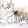 imageMelissa ampamp Doug Giant Siberian White Tiger  Lifelike Stuffed Animal Over 5 feet Long