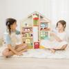 imageMelissa ampamp Doug HiRise Wooden Dollhouse with 15 pcs Furniture  Garage and Working Elevator