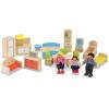 imageMelissa ampamp Doug HiRise Wooden Dollhouse with 15 pcs Furniture  Garage and Working Elevator