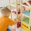 imageMelissa ampamp Doug HiRise Wooden Dollhouse with 15 pcs Furniture  Garage and Working Elevator