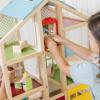 imageMelissa ampamp Doug HiRise Wooden Dollhouse with 15 pcs Furniture  Garage and Working Elevator