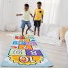 imageMelissa ampamp Doug Hop and Count Hopscotch Game Rug 3 pcs 785 x 265 inches Classic Hopscotch Rug for KidsRug