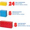 imageMelissa ampamp Doug Jumbo ExtraThick Cardboard Building Blocks  40 Blocks in 3 SizesBlocks