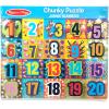 imageMelissa ampamp Doug Jumbo Numbers Wooden Chunky Puzzle 20 pcsNumbers
