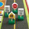 imageMelissa ampamp Doug Jumbo Roadway Activity Rug 4 Wooden Traffic Signs 79quot L X 60quot W Pretend Play Road Activity RugFrustrationFree Packaging