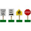 imageMelissa ampamp Doug Jumbo Roadway Activity Rug 4 Wooden Traffic Signs 79quot L X 60quot W Pretend Play Road Activity RugFrustrationFree Packaging