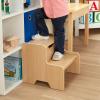 imageMelissa ampamp Doug Kids Furniture Wooden Step Stool  GrayBlonde