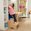imageMelissa ampamp Doug Kids Furniture Wooden Step Stool  GrayBlonde