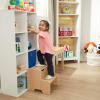 imageMelissa ampamp Doug Kids Furniture Wooden Step Stool  GrayBlonde