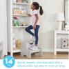 imageMelissa ampamp Doug Kids Furniture Wooden Step Stool  GrayGray