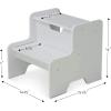 imageMelissa ampamp Doug Kids Furniture Wooden Step Stool  GrayGray