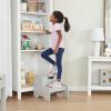 imageMelissa ampamp Doug Kids Furniture Wooden Step Stool  GrayGray