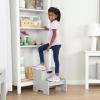 imageMelissa ampamp Doug Kids Furniture Wooden Step Stool  GrayGray