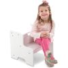imageMelissa ampamp Doug Kids Furniture Wooden Step Stool  GrayWhite