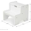 imageMelissa ampamp Doug Kids Furniture Wooden Step Stool  GrayWhite