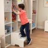 imageMelissa ampamp Doug Kids Furniture Wooden Step Stool  GrayWhite