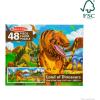 imageMelissa ampamp Doug Land of Dinosaurs Floor Puzzle 48 pc Jumbo Jigsaw Puzzle Educational Screen Free Activity for Toddler Preschoolers and Kids Ages 3 4 feet Long  FSC CertifiedLand of Dinosaurs