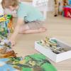 imageMelissa ampamp Doug Land of Dinosaurs Floor Puzzle 48 pc Jumbo Jigsaw Puzzle Educational Screen Free Activity for Toddler Preschoolers and Kids Ages 3 4 feet Long  FSC CertifiedLand of Dinosaurs