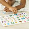 imageMelissa ampamp Doug Lift ampamp See Alphabet Wooden Peg Puzzle 26 pcs  FSC Certified