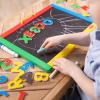 imageMelissa ampamp Doug Magnetic Chalkboard and DryErase Board with 36 Magnets Numbers and Uppercase Letters Chalk Eraser and DryErase Pen