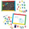 imageMelissa ampamp Doug Magnetic Chalkboard and DryErase Board with 36 Magnets Numbers and Uppercase Letters Chalk Eraser and DryErase Pen