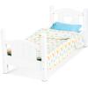 imageMelissa ampamp Doug Mine to Love Wooden Play Bed for Dolls Stuffed Animals  White 87H x 91W x 207L Assembled