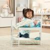 imageMelissa ampamp Doug Mine to Love Wooden Play Bunk Bed for Dolls up to 18 inchesStuffed Animals  White 2 Beds 174H x 91W x 207L Assembled and Stacked