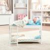 imageMelissa ampamp Doug Mine to Love Wooden Play Bunk Bed for Dolls up to 18 inchesStuffed Animals  White 2 Beds 174H x 91W x 207L Assembled and Stacked