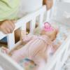 imageMelissa ampamp Doug Mine to Love Wooden Play Cradle for Dolls Stuffed Animals  White 102H x 188W x 207L Assembled