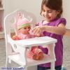 imageMelissa ampamp Doug Mine to Love Wooden Play High Chair for Dolls Stuffed Animals  White 18H x 8W x 11D Assembled Wooden Pretend Play High Chair for Dolls